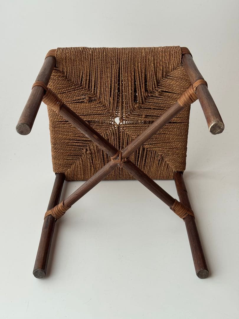 民藝 アンティーク ラッシスツール