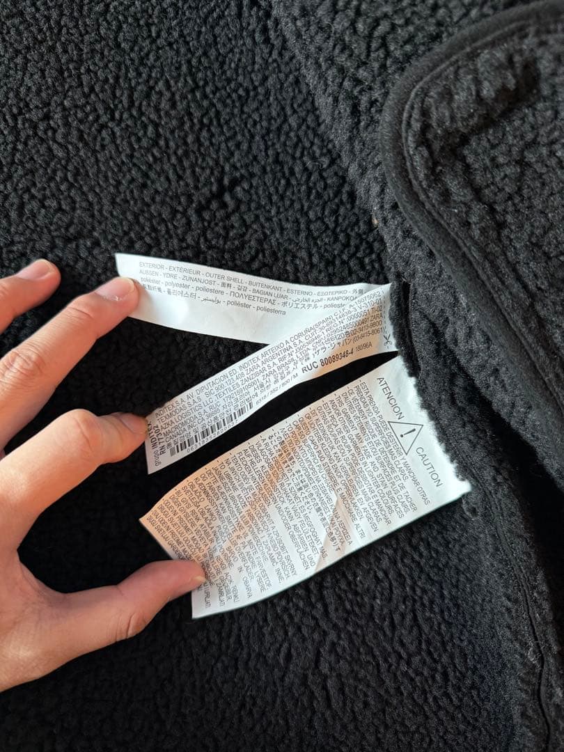 トルネコ、ZARA B-3 ジャケット ボア 黒 M (日本L相当)