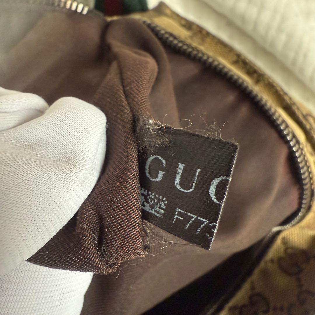 GUCCI グッチ GGキャンバス シェリーライン ボディバッグ ウエストポーチ