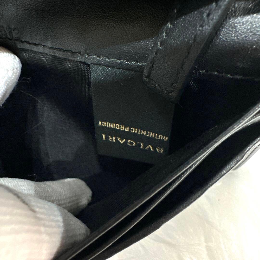 【美品】BVLGARI ヘリンボーン長財布 ダークグレー PVC ウィークエンド