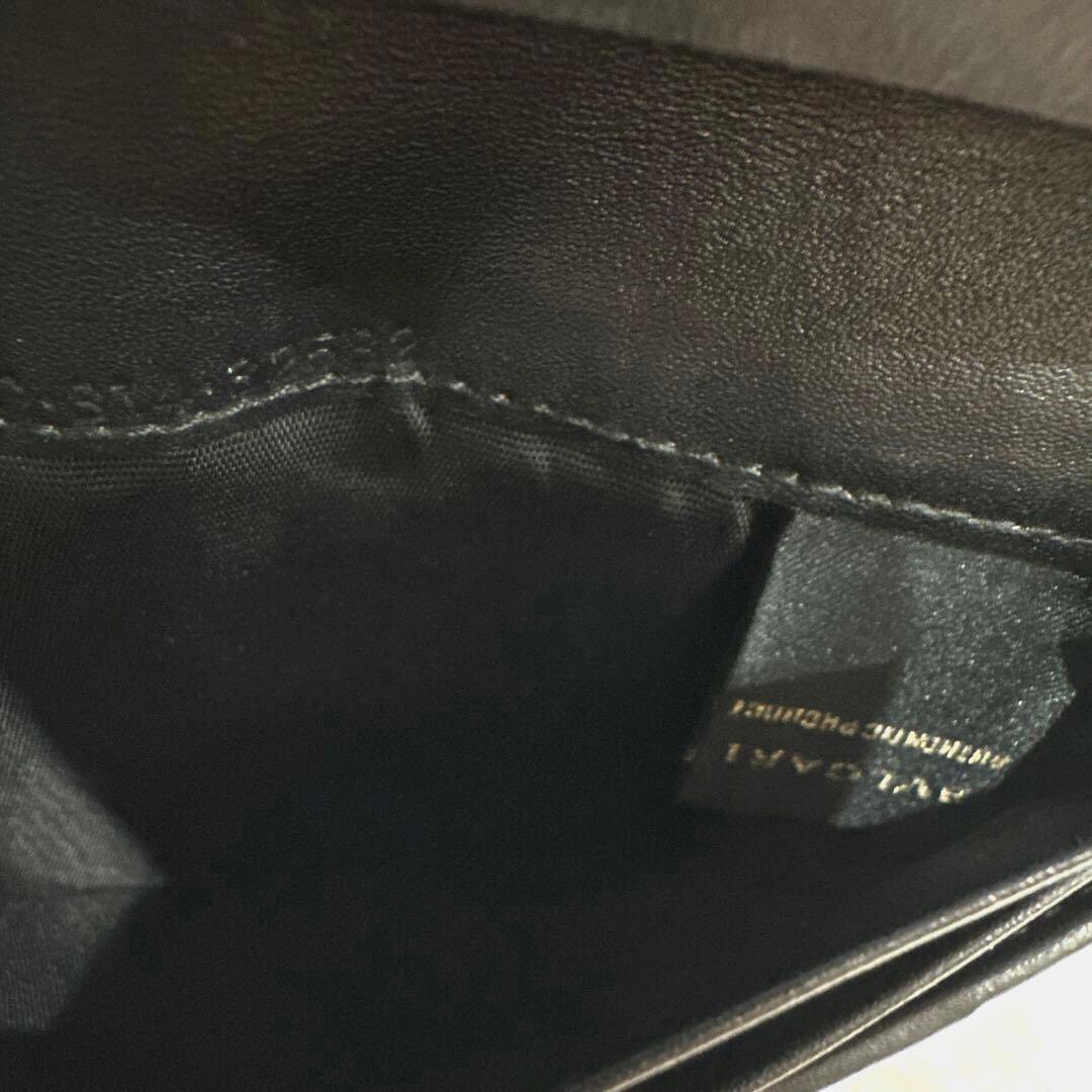 【美品】BVLGARI ヘリンボーン長財布 ダークグレー PVC ウィークエンド