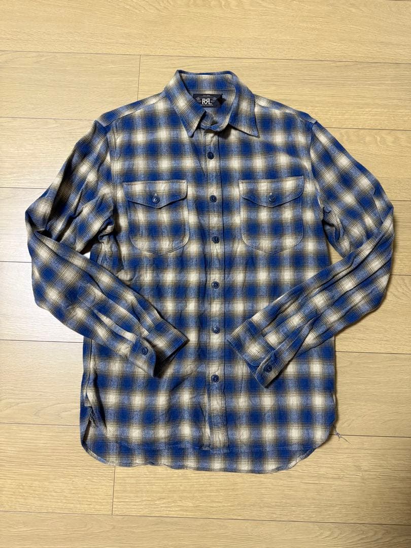 【セール】DOUBLE RLフランネルネルシャツ M