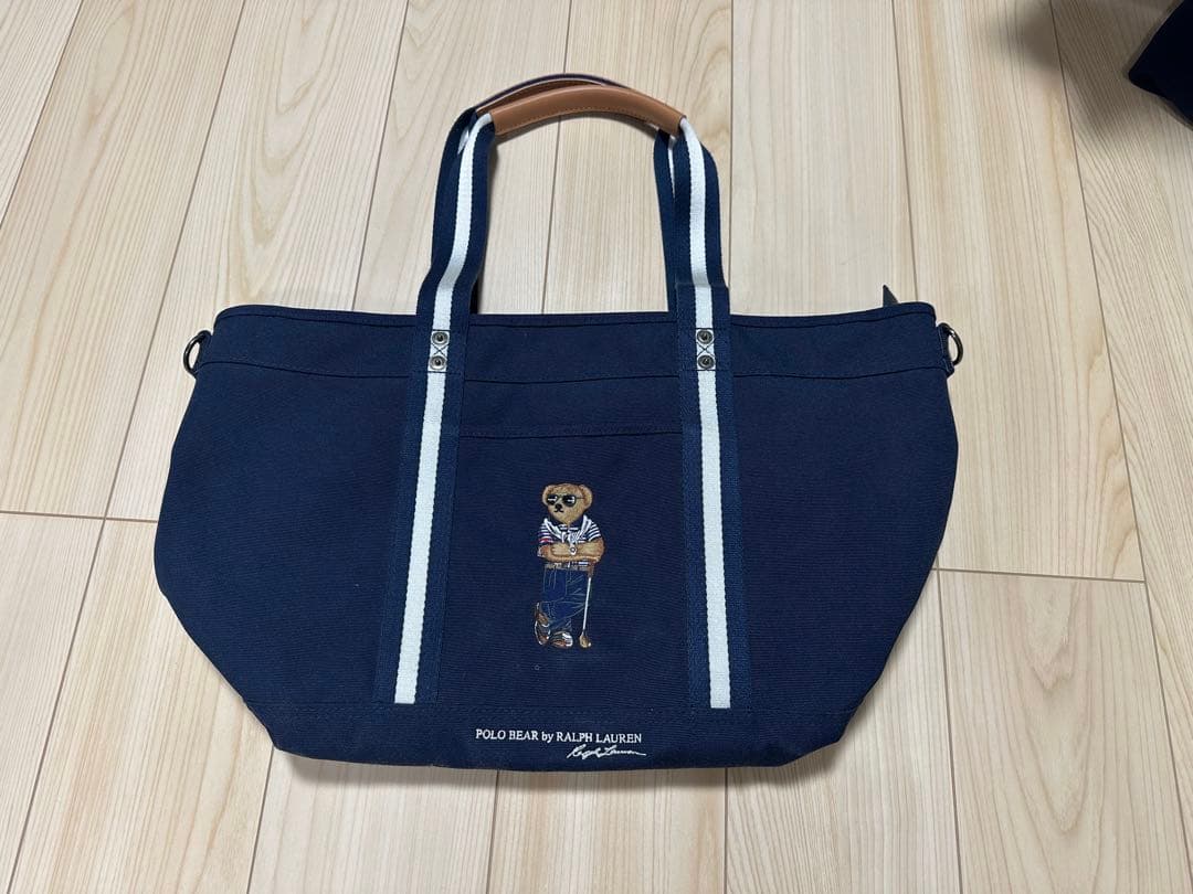 ポロベア トートバッグ POLO LAUREN ネイビー ポロゴルフ