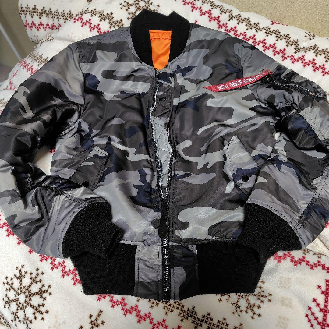 Alpha❗️MA-1希少グレーカモ！MSizeお買い得美品‼️