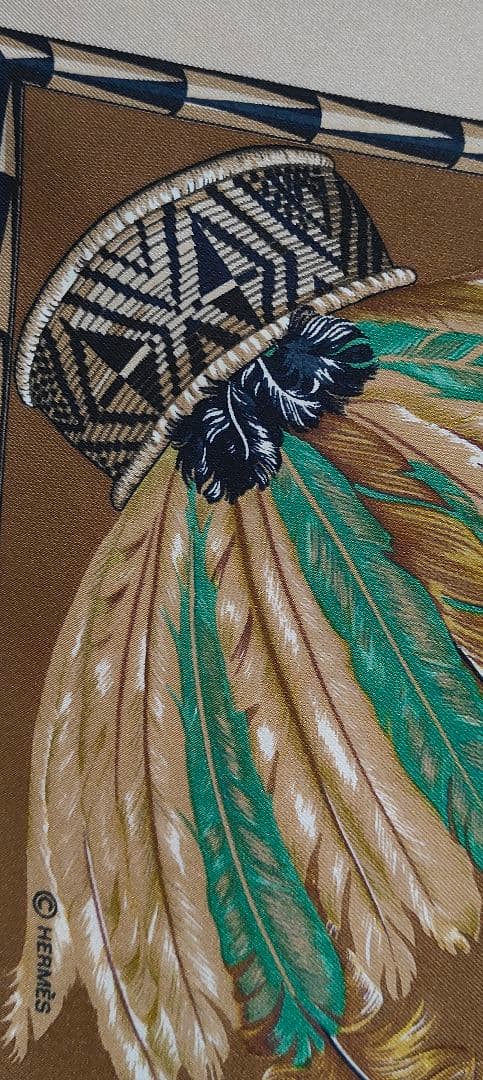 HERMES エルメス カレ BRAZIL ブラジル モチーフ シルクスカーフ