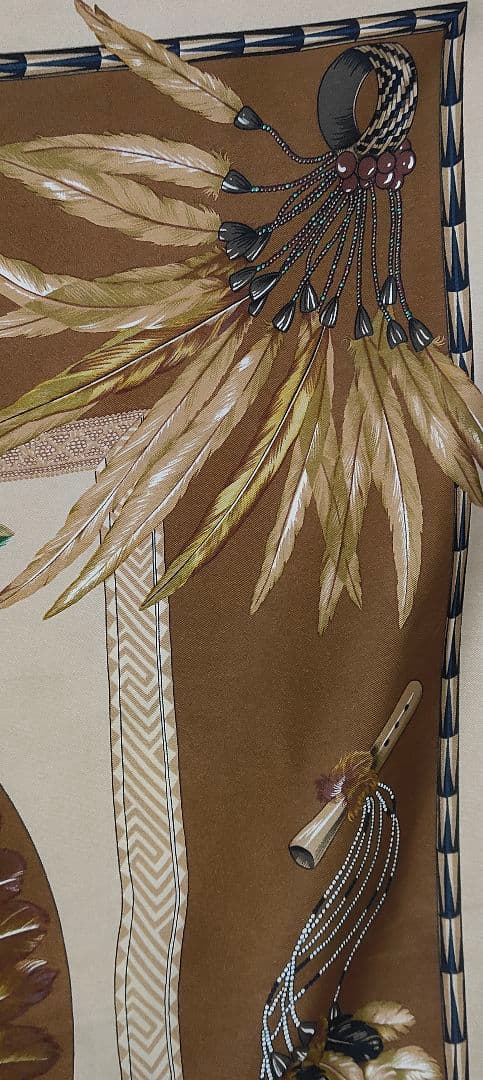 HERMES エルメス カレ BRAZIL ブラジル モチーフ シルクスカーフ