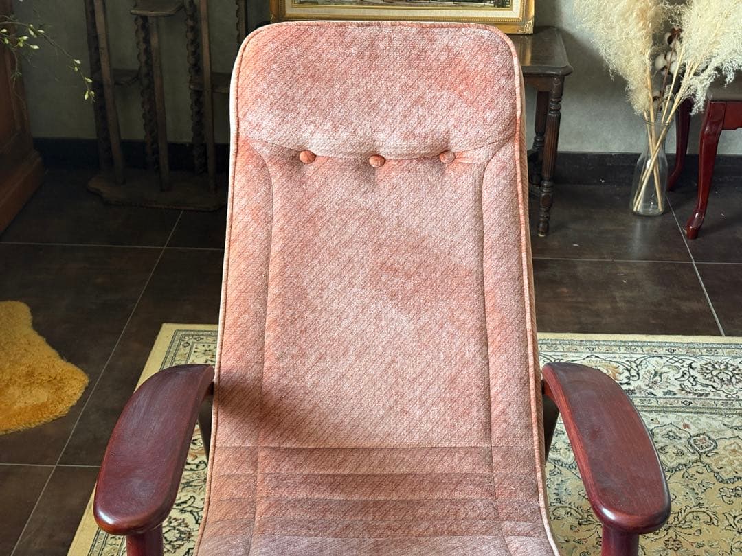 希少モデル　ロッキングチェア　松田産業　フットレスト　ファブリックチェア　SZ