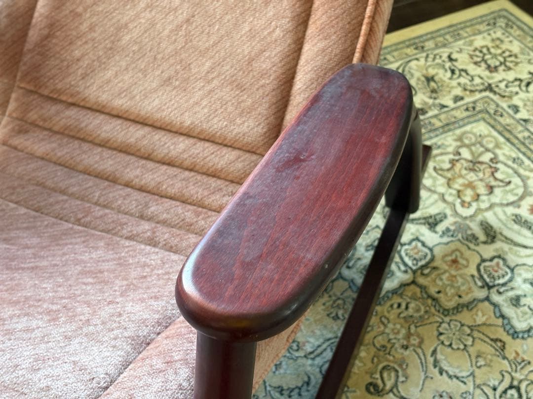 希少モデル　ロッキングチェア　松田産業　フットレスト　ファブリックチェア　SZ