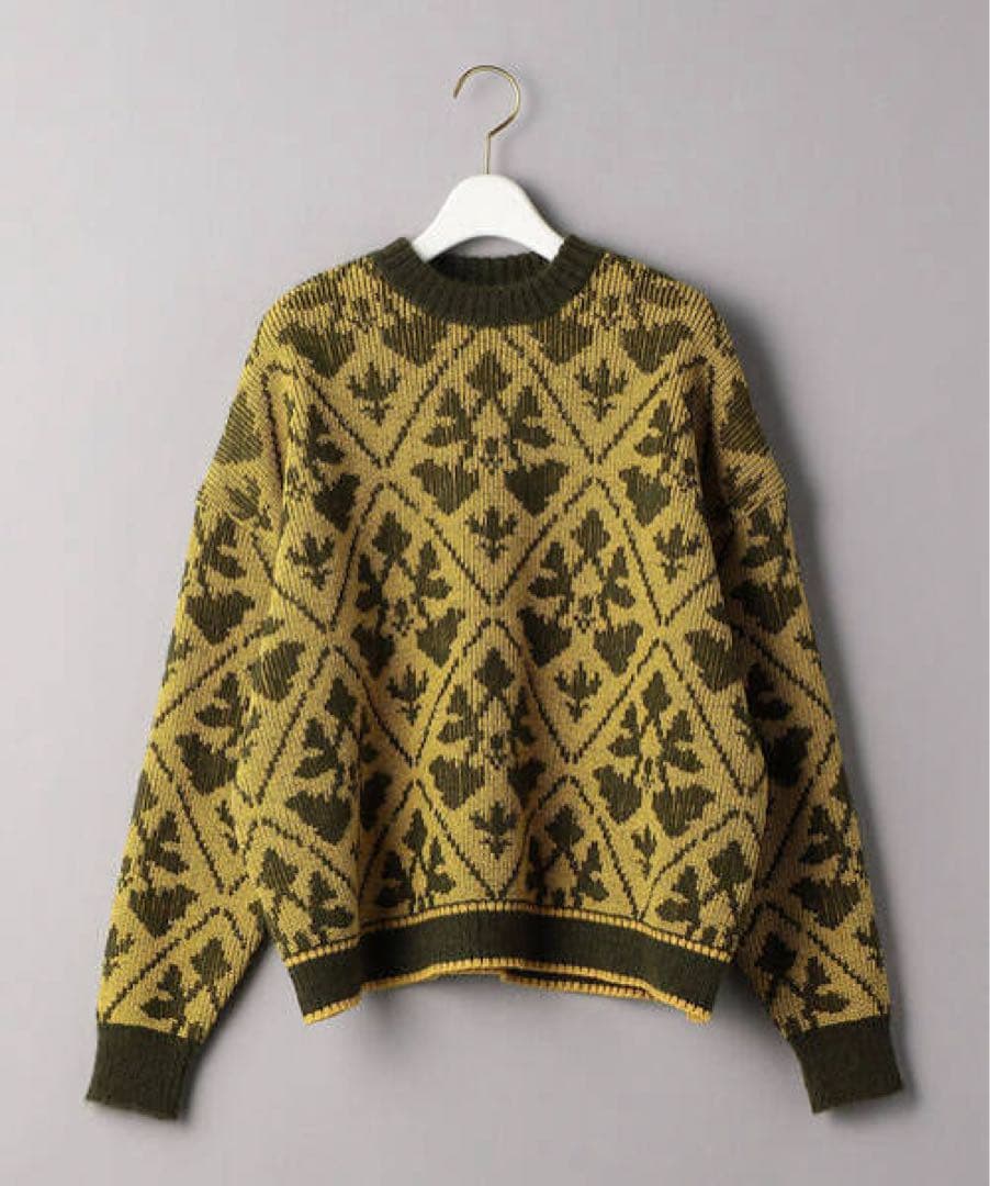 【ALLO様】TAN ダマスクモチーフニットプルオーバー