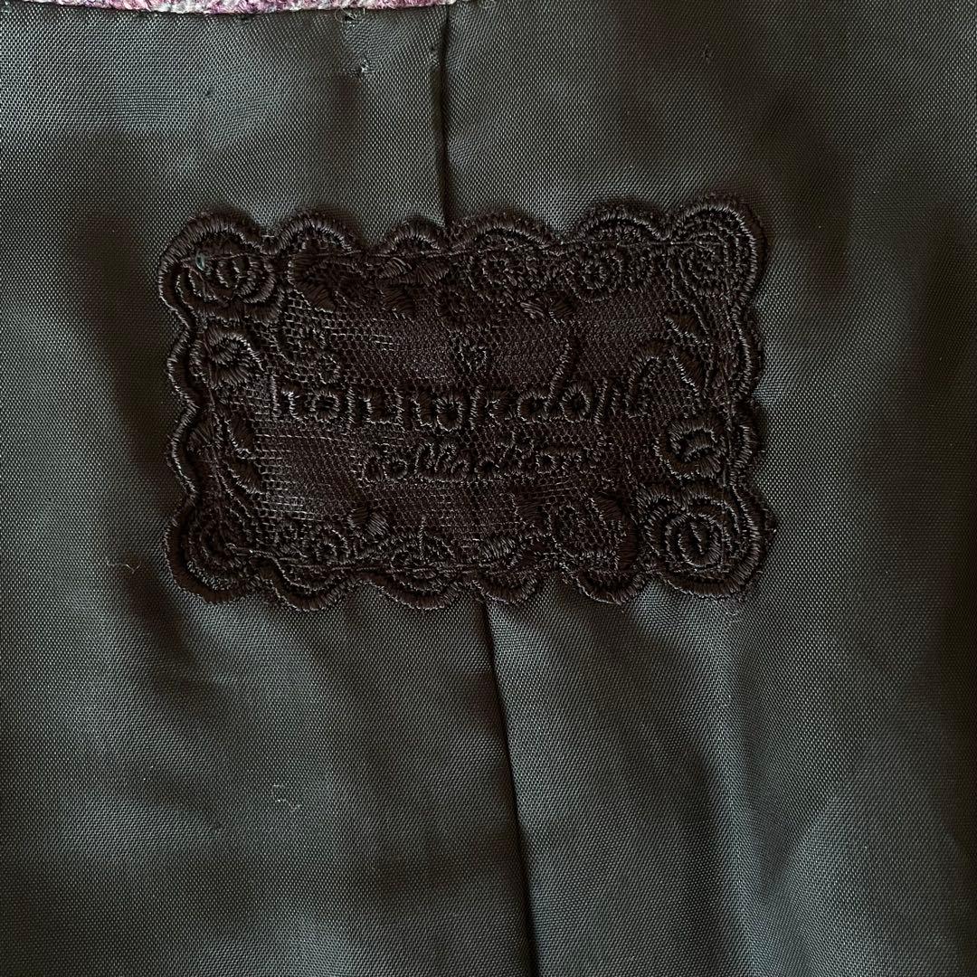 希少★ムッシュ榊 ノンノンドール パッチワーク 刺繍 ウール シルク混 コート