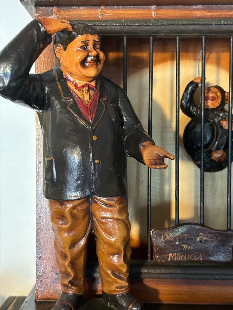 ローレル&ハーディ⭐︎モンキーマントルピース置き時計　アンティーク