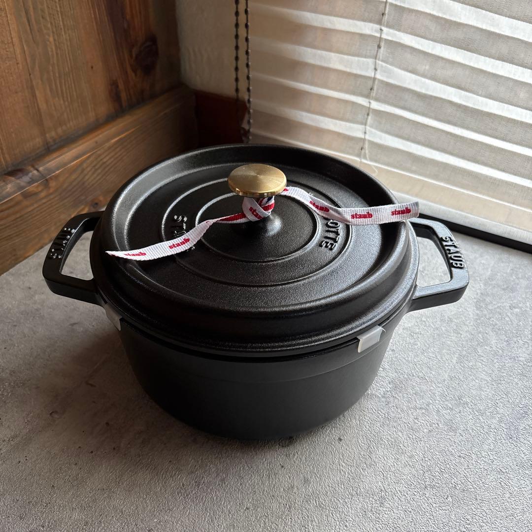 ストウブ 鍋 ピコ・ココット ラウンド 22cm ブラック