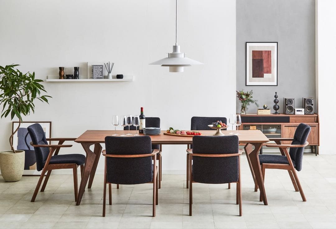 【美品】ヴォルド テーブル 北欧モダン140cm ブラウン（メラミン）VTW