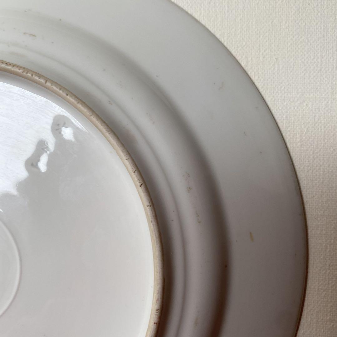 アンティーク高級食器　KPM 7種花　蝶々　赤皿