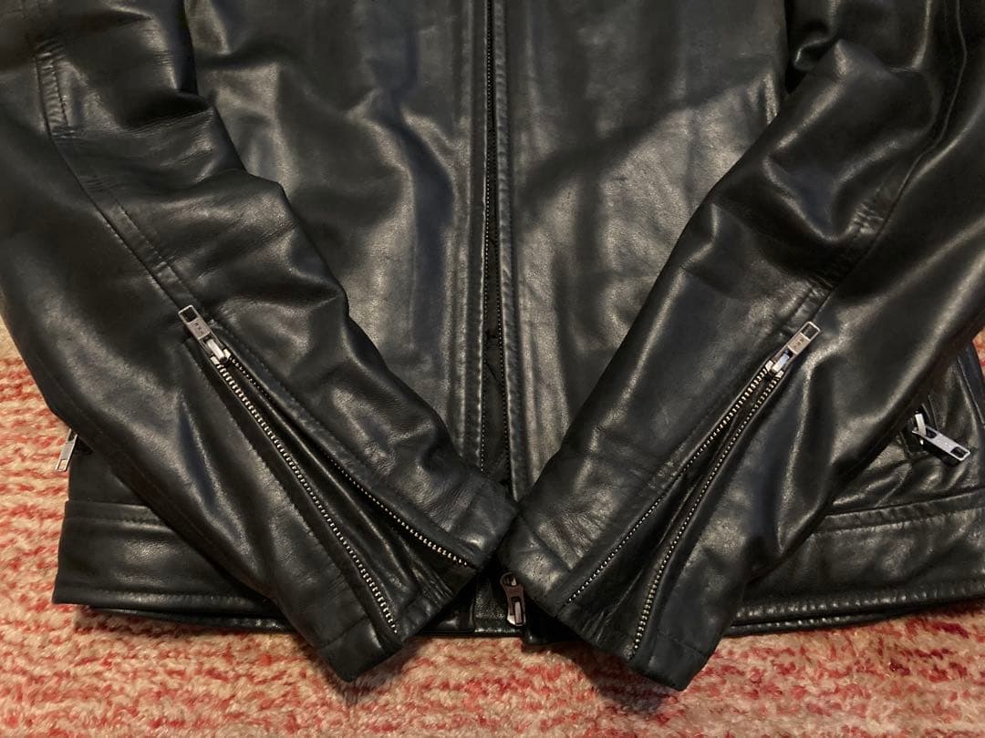 ユナイテッドアローズ　羊皮シングルライダースBEAUTY&YOUTH ブラック黒