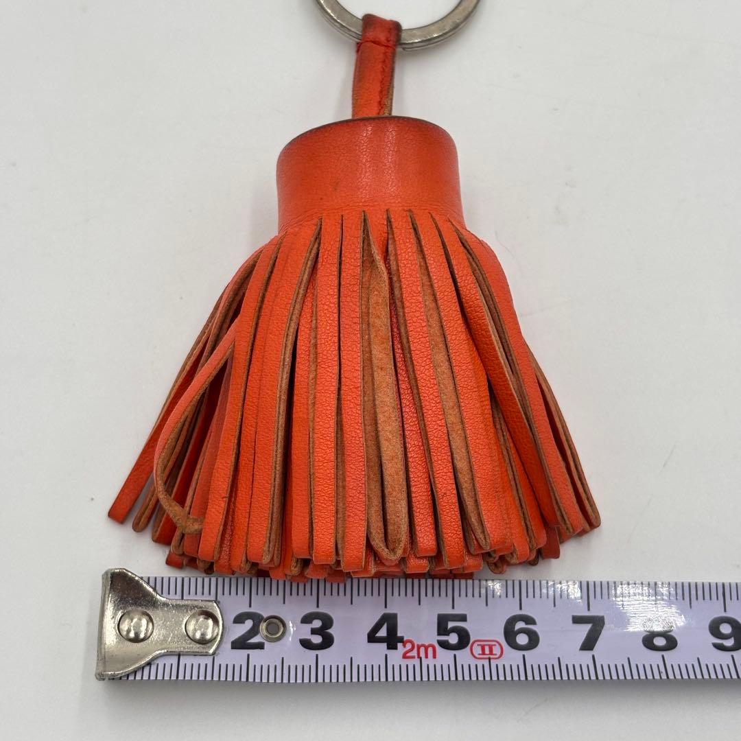 HERMES エルメス カルメン レザー チャーム バッグチャーム　オレンジ