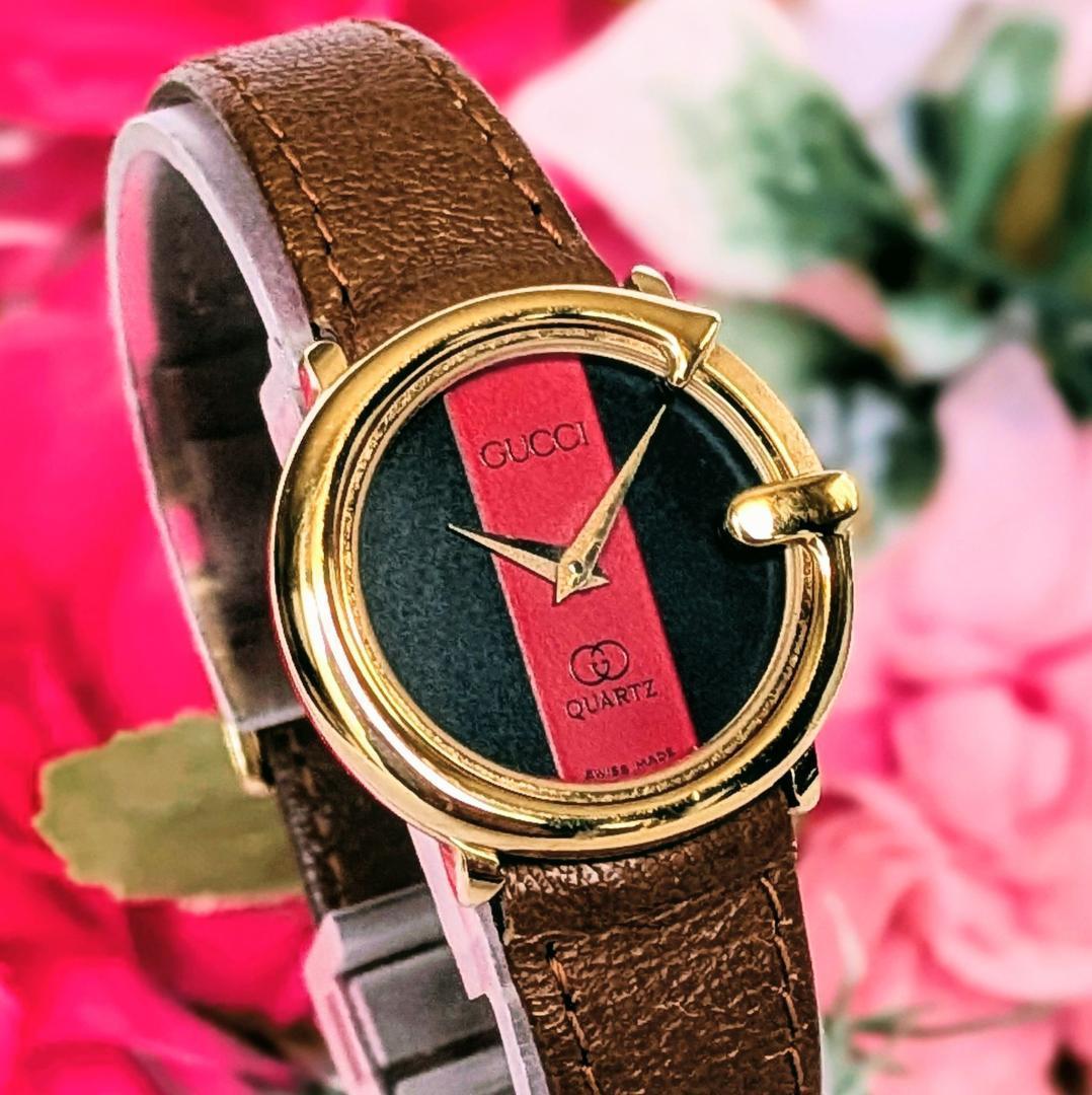 良品 GUCCIレディース腕時計3600シェリーライン Gフェース イタリア
