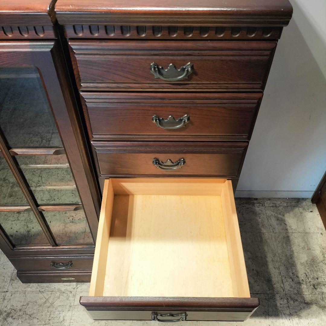 M♦ぽぽ送料込IDF太田長　Atlanta　7段チェストキャビネット　栗材