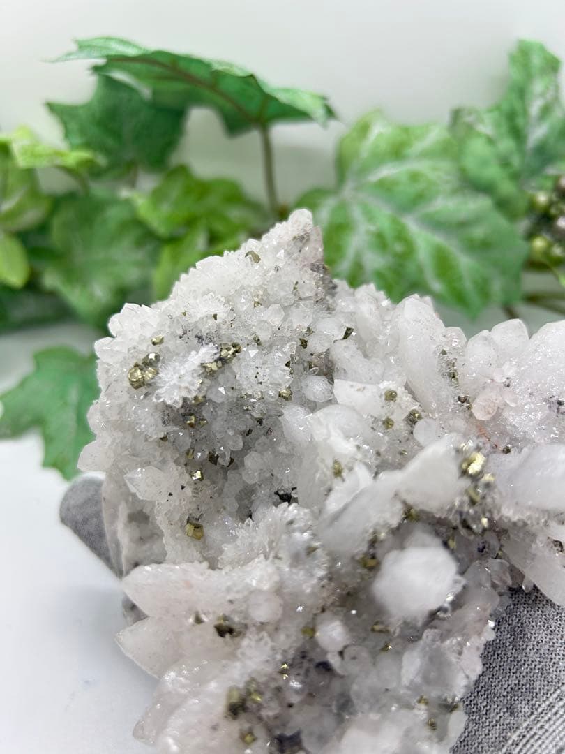 天然石水晶とパイライト共生原石　No.658