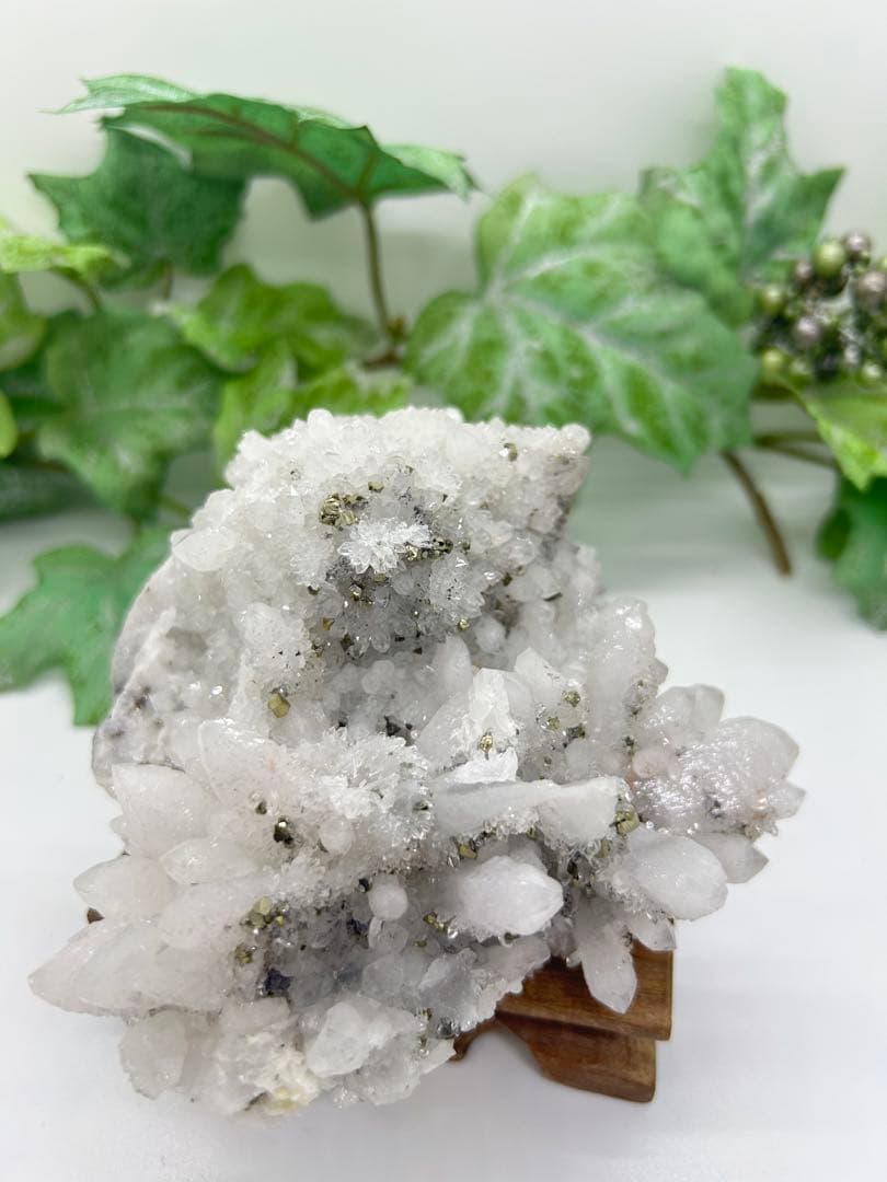 天然石水晶とパイライト共生原石　No.658