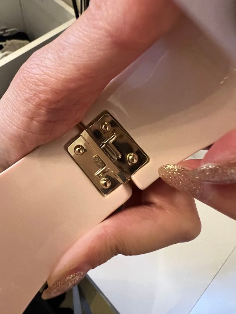 シャネル ココマーク ボーダーワイドバングルブレスレットCHANEL