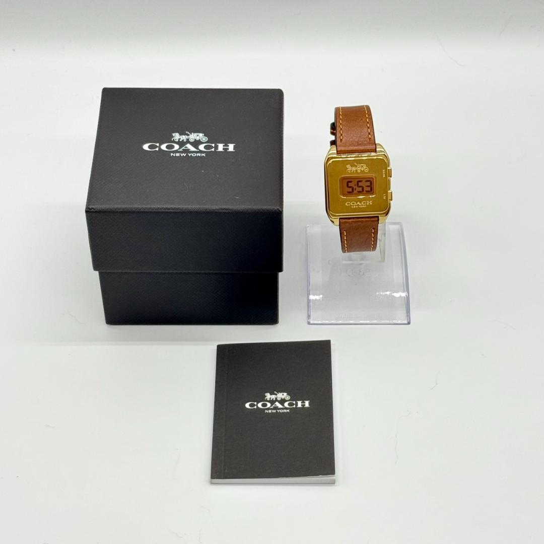 美品 稼働品 COACH コーチ 腕時計 デジタル クォーツ 箱付き