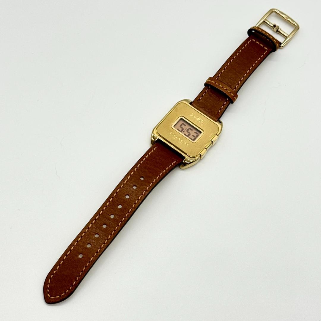 美品 稼働品 COACH コーチ 腕時計 デジタル クォーツ 箱付き