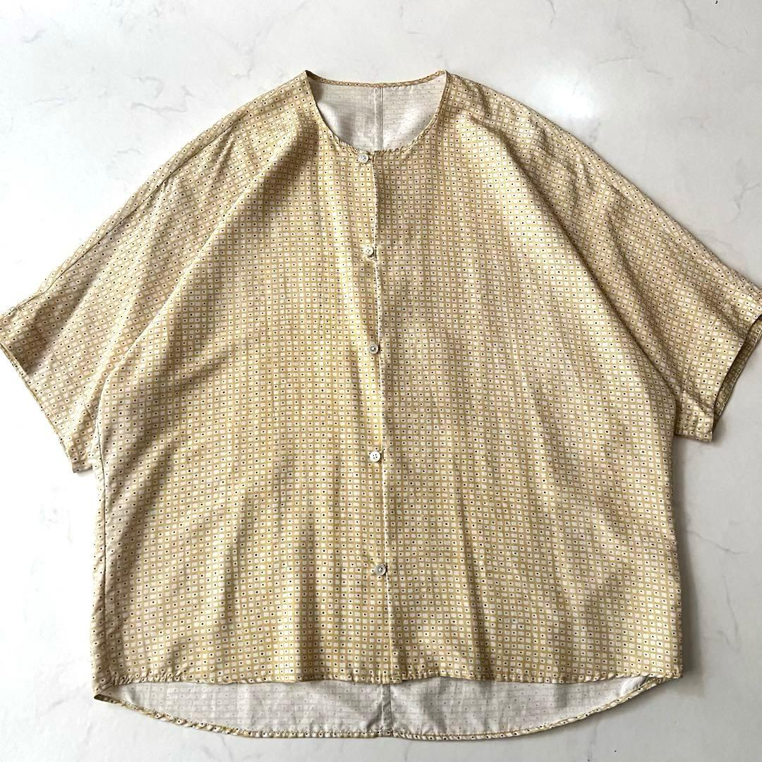 アーツアンドサイエンス 半袖シャツ ブラウス シルク100 2 M 2024年製