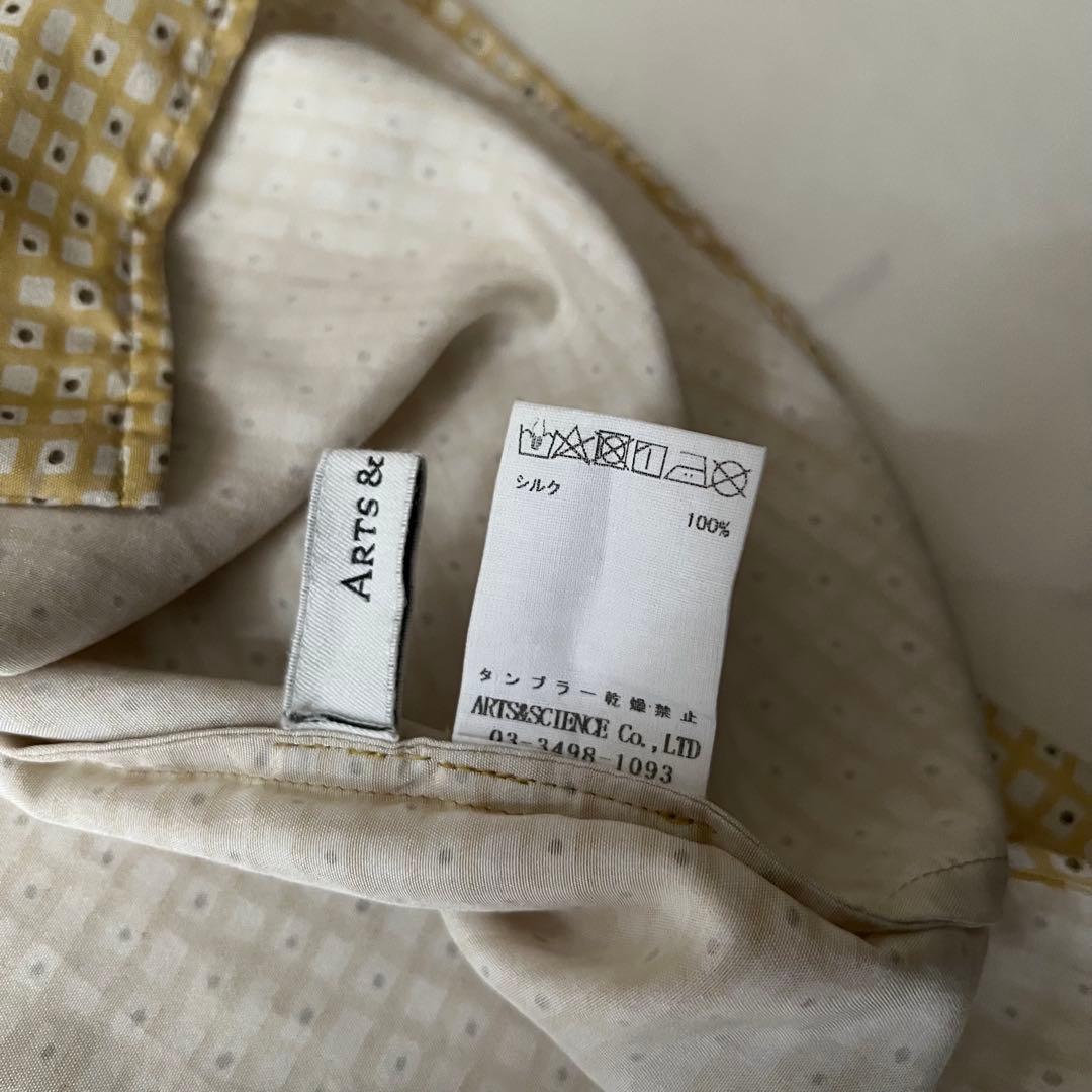 アーツアンドサイエンス 半袖シャツ ブラウス シルク100 2 M 2024年製