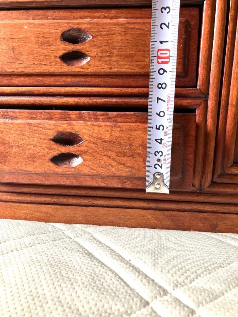 美品 唐木家具 本花梨 総無垢 茶棚 高級 茶道具 飾り棚 彫刻 煎茶道具骨董