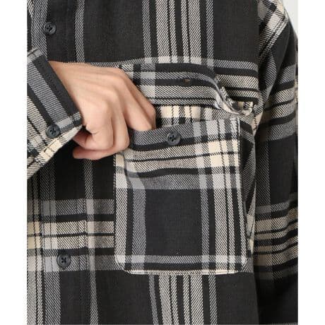 Prentiss プレンティス 別注 ヘビー ネルチェックシャツ ブラック