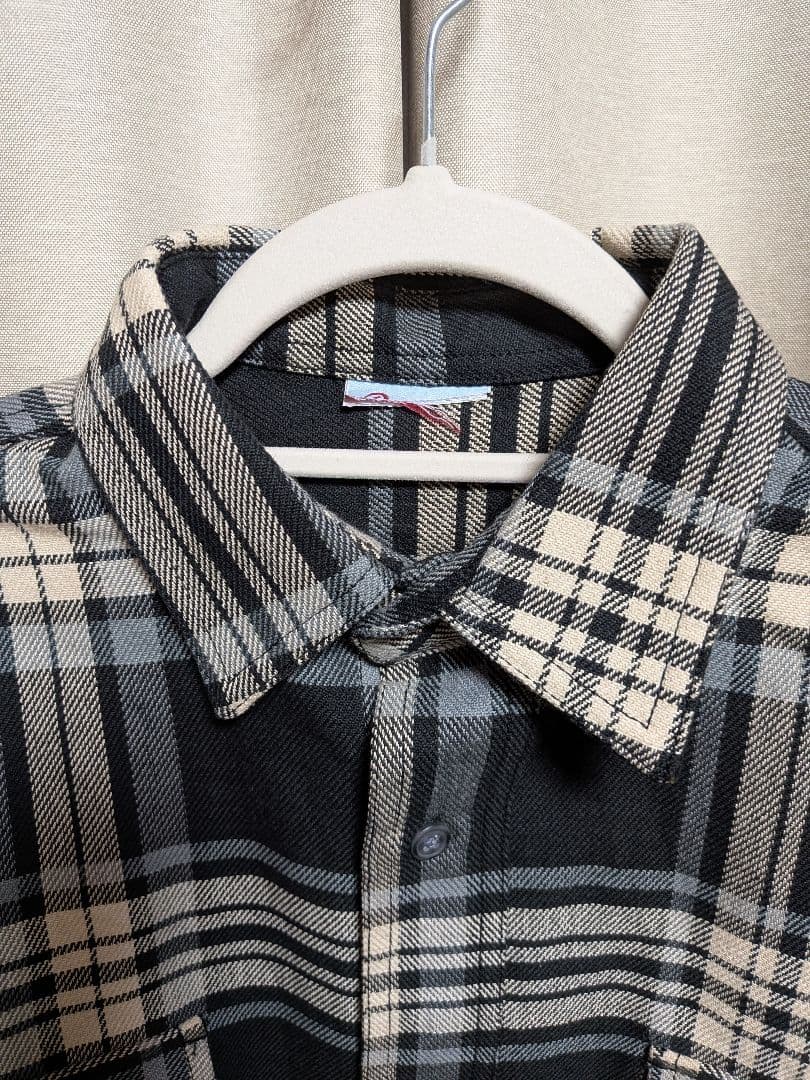 Prentiss プレンティス 別注 ヘビー ネルチェックシャツ ブラック