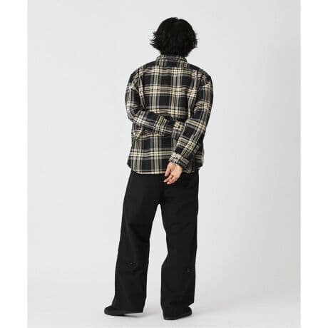 Prentiss プレンティス 別注 ヘビー ネルチェックシャツ ブラック