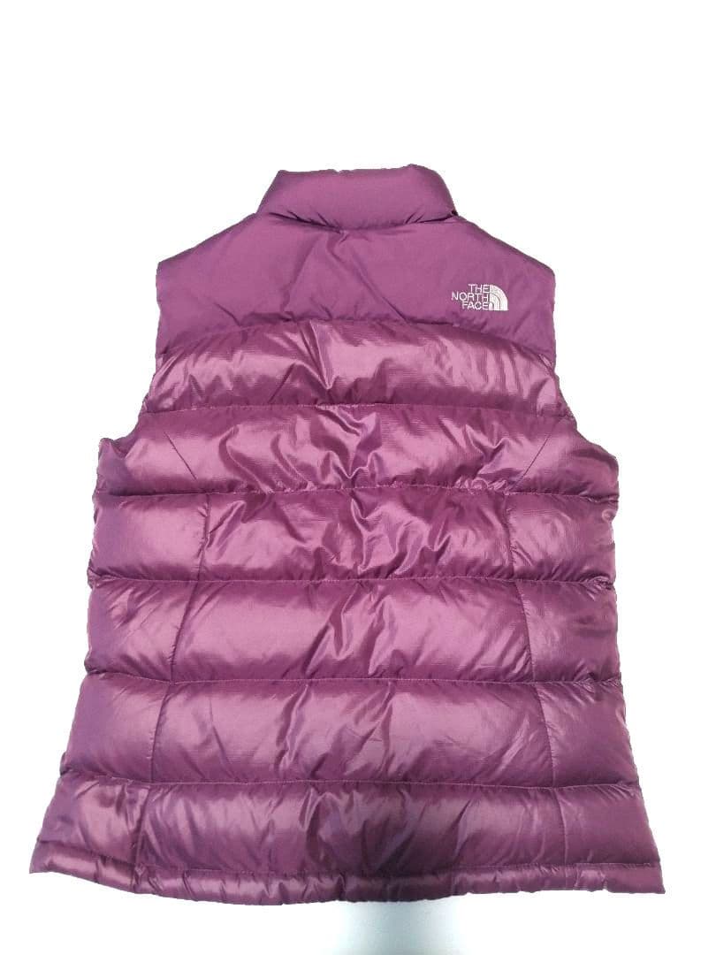 90Lノースフェイスダウンベスト700パープル紫