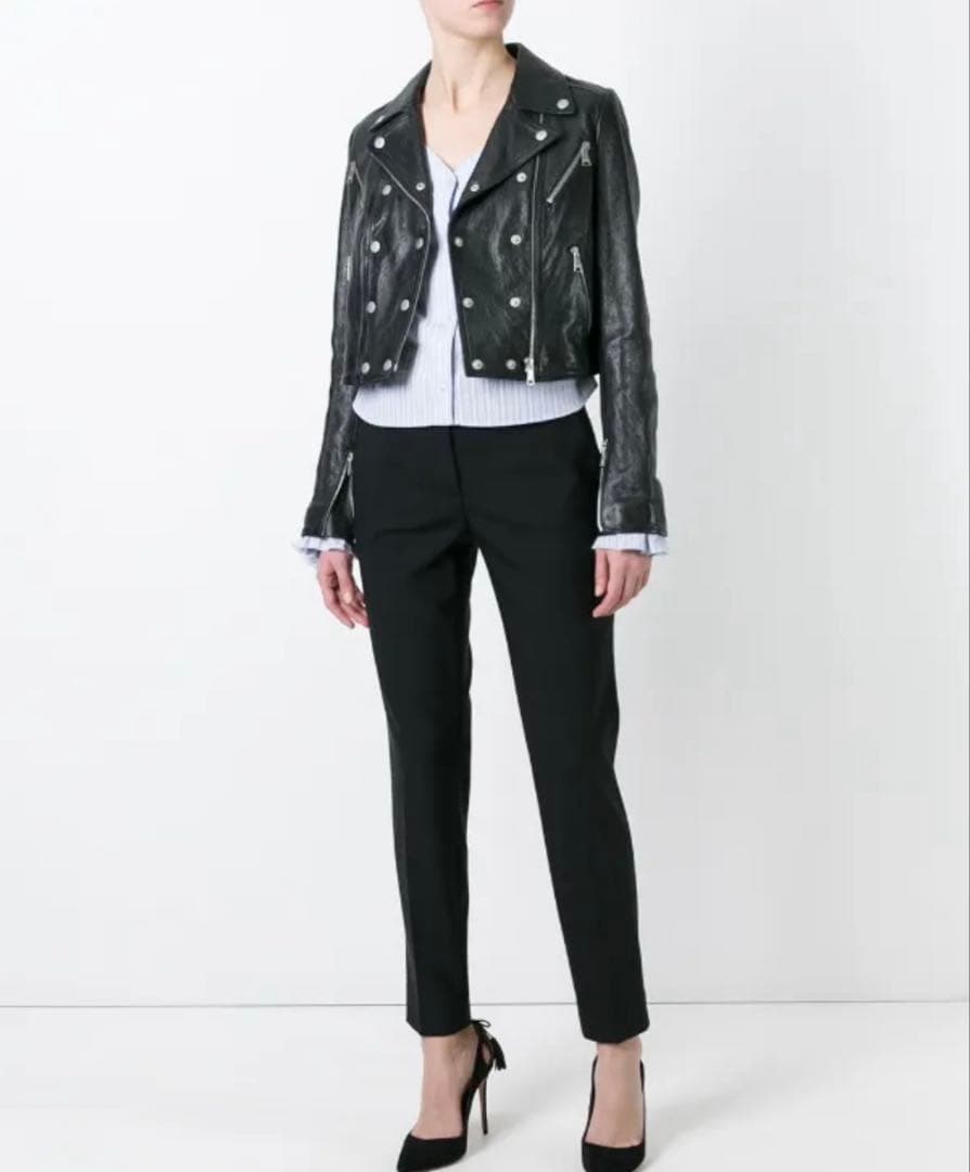 Dolce & Gabbana ダブルライダースジャケット 38 ゴートレザー