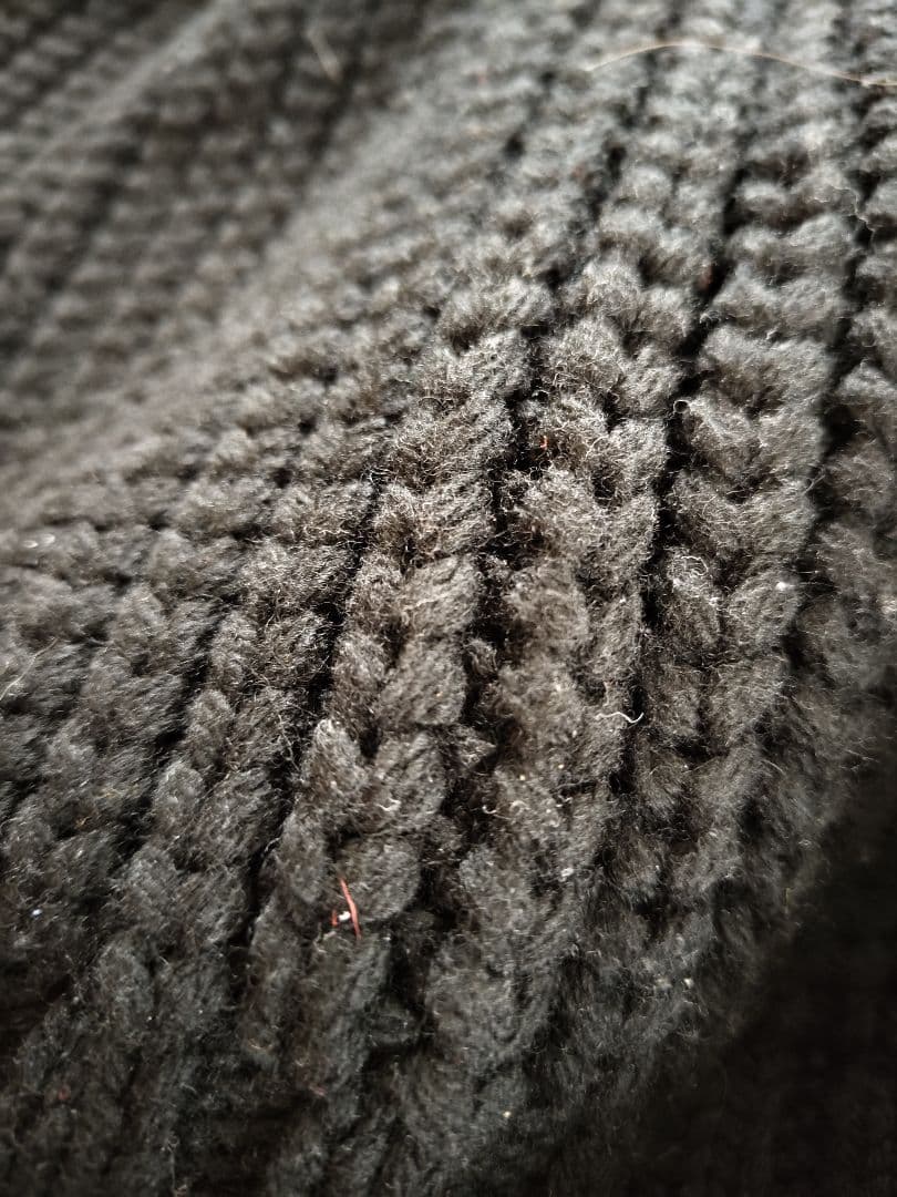 2022awニット変形デザインコートサイズ2　 ブラック