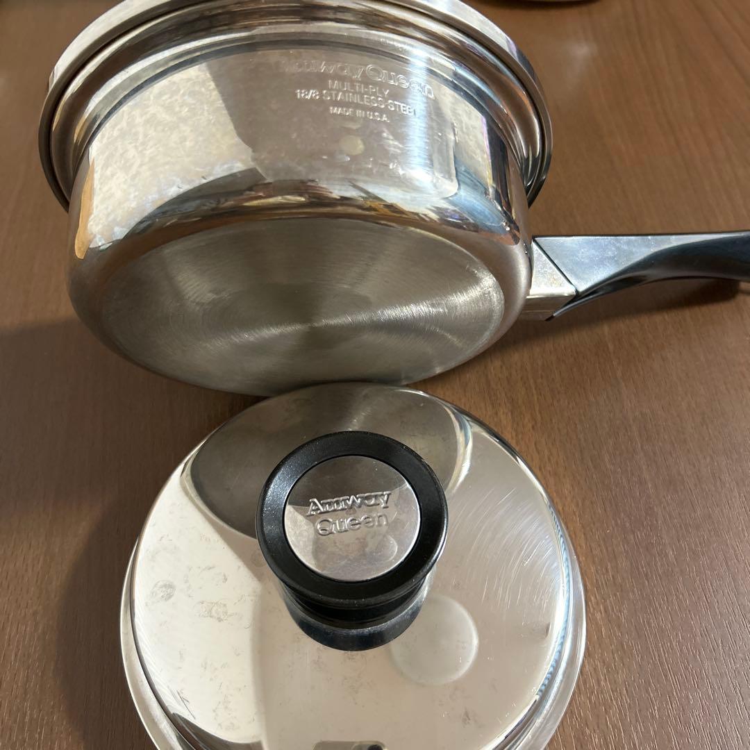 アムウェイ Amway　無水鍋　クィーンクックウェア　小ソースパン蓋付き
