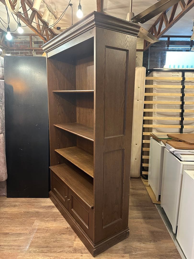 【東京都23区配送無料】アンティーク　大型　本棚　ブックケース　飾り棚　シェルフ