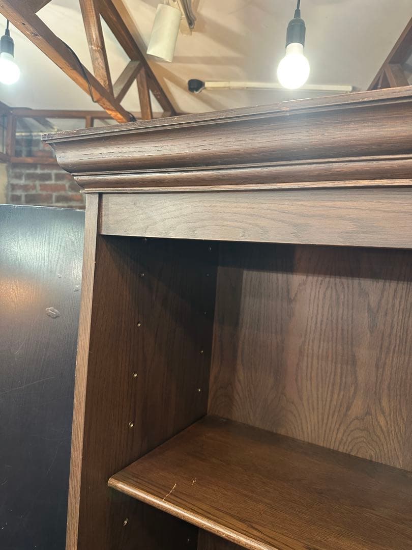 【東京都23区配送無料】アンティーク　大型　本棚　ブックケース　飾り棚　シェルフ