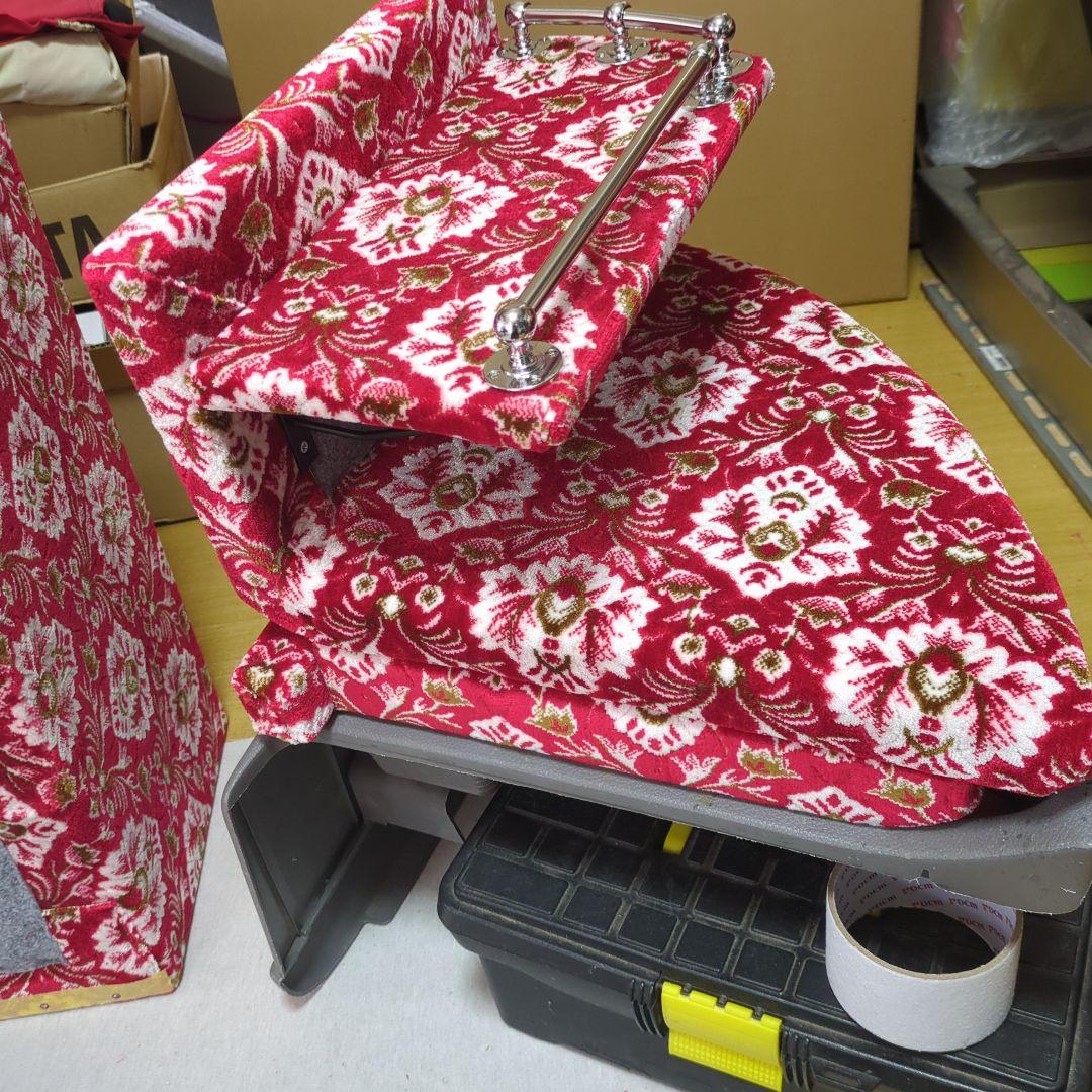 【TECHNINE】コンソールBOX棚3点セット【新格子レッド】