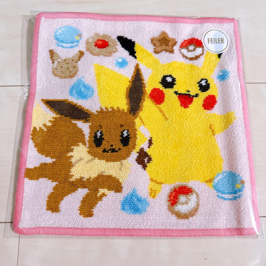 お*め様 FEILER ポケモン ハッピースウィーツ 舟型ポーチS ハンカチ L