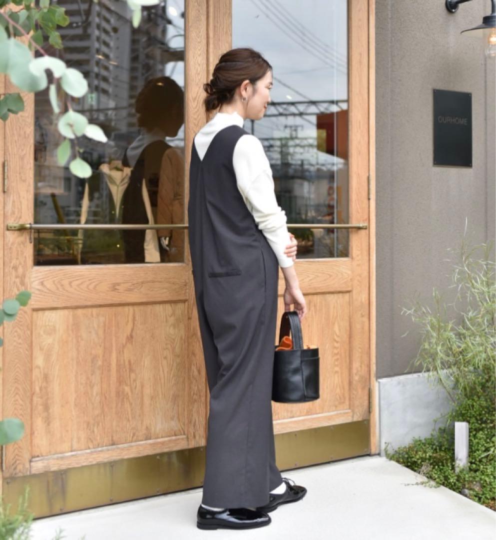 2回着用のみ美品●OURアワーホーム●ゆったりシルエットのオールインワン