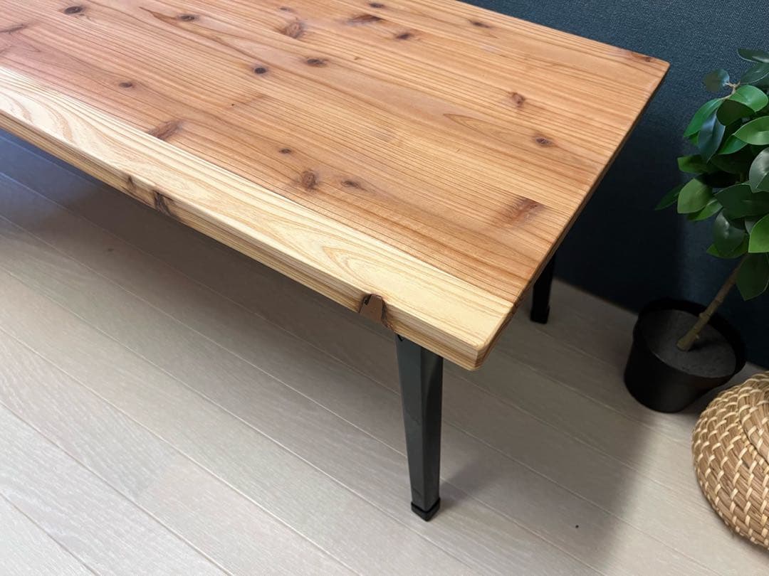 【在庫整理】 ローデスク 120cm 60cm 45cm スギ 折りたたみ脚