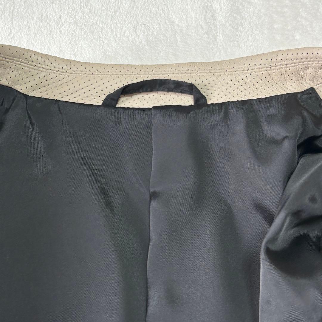 新品 25SS 定価19万 ジョセフオム 羊革 パンチングレザージャケット50