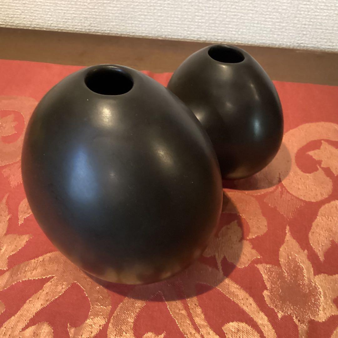 草月花器　勅使河原蒼風　ブルー、ブラック、イエロー　三色セット