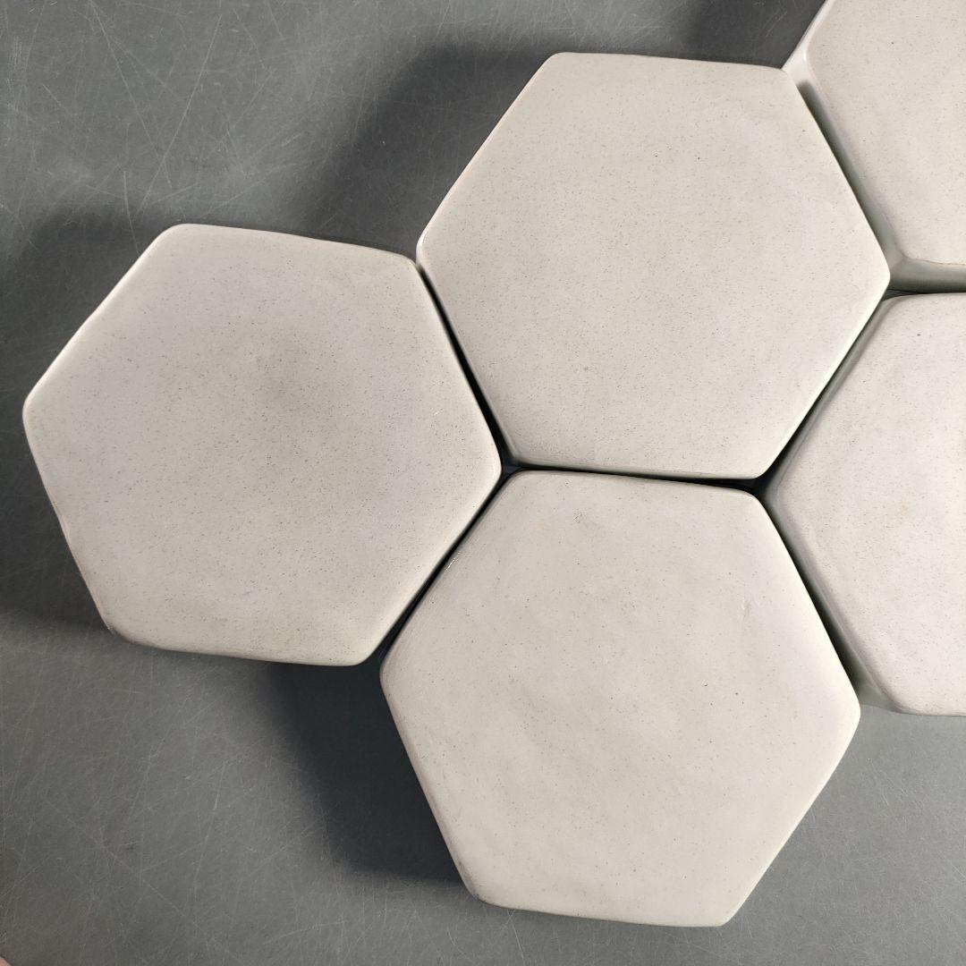 A1387-6/瀧田項一 作/上絵六角皿揃6客/共箱/飾皿/菓子皿/懐石道具/