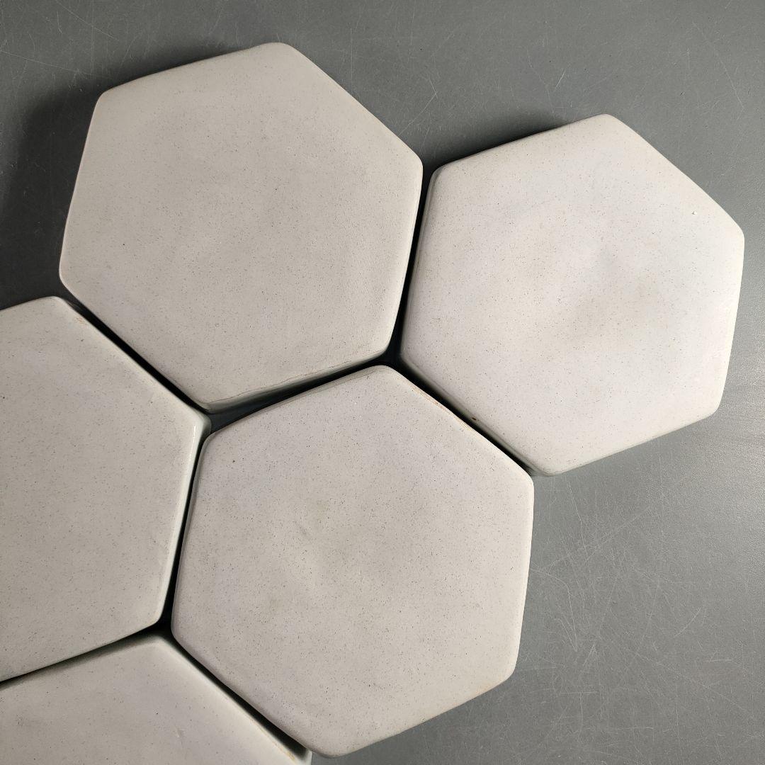 A1387-6/瀧田項一 作/上絵六角皿揃6客/共箱/飾皿/菓子皿/懐石道具/