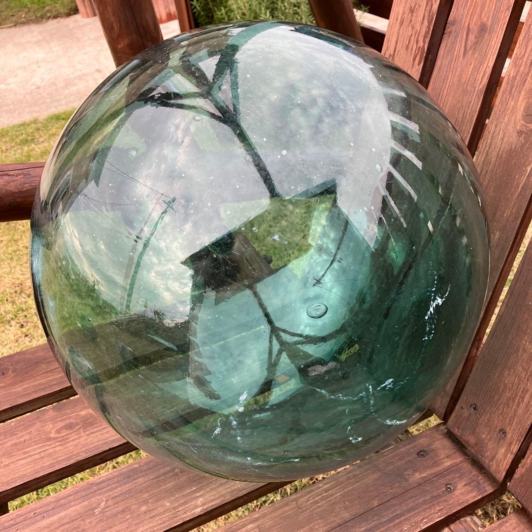 【仙の刻印あり】高さ約35cm 円周約113cm ガラス玉　浮き玉
