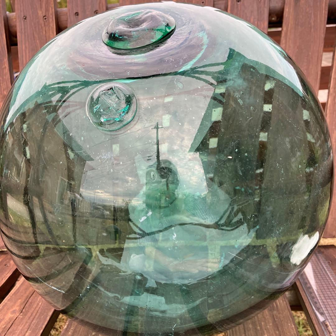 【仙の刻印あり】高さ約35cm 円周約113cm ガラス玉　浮き玉