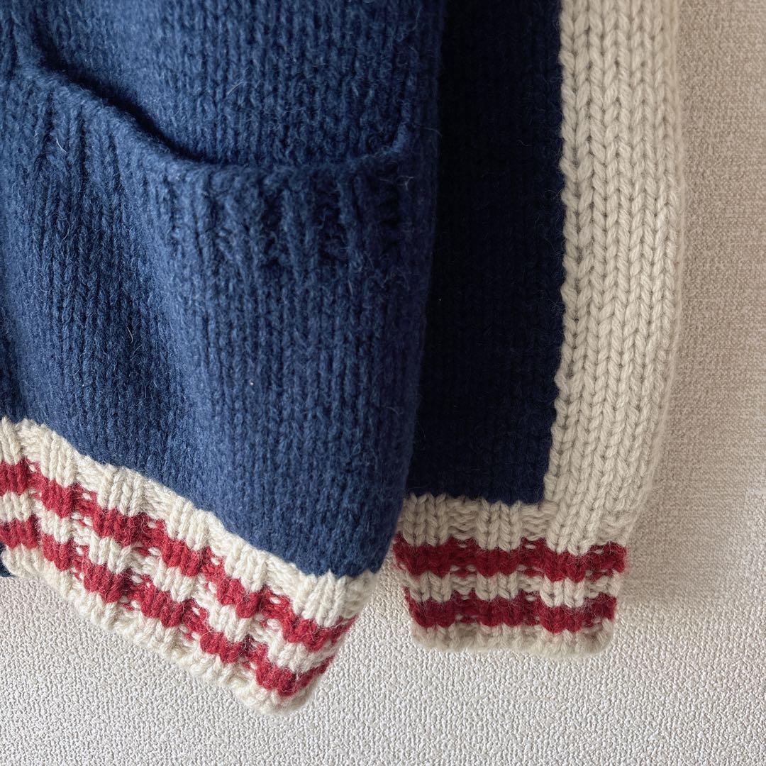 CHAPS ラルフローレン カウチンニット　ウール100% ネイビー　M